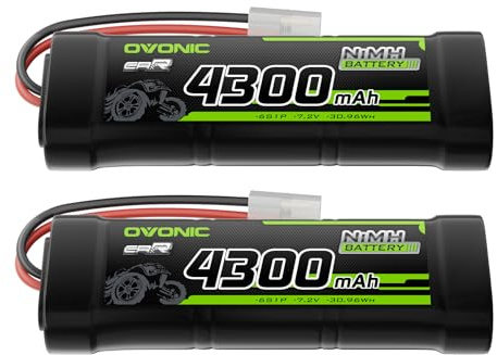 OVONIC 7,2 V RC NiMH Akku 4300mAh mit TMY-Anschluss für RC Auto Truck Truggy(2packs)