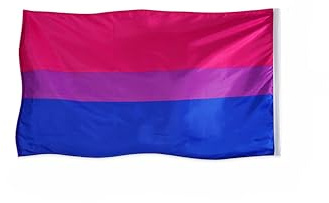 Costumizate! Bandera para el Día del Orgullo (150 cm x 90 cm) - Modelos: Arcoiris LGTB, Bisexual y Transgénero (Bisexual)