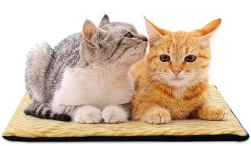 AUPETEK Selbstwärmendes Katzenbett, für drinnen und draußen, superweich, selbstheizend, waschbar, Thermokissen für Katze und Hund