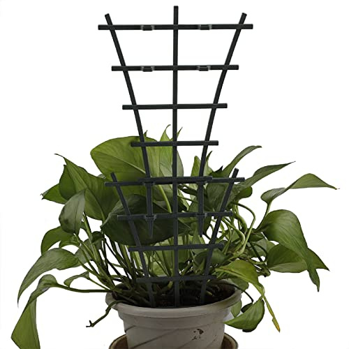 Namzi 6 enrejados pequeños de plástico para plantas de interior, enrejado superpuesto para plantas en maceta, mini flores trepadoras, verduras, rosas, vides, guisantes, hiedra, pepinos, macetas