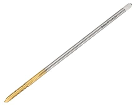 QUARKZMAN M3 x 0.5 H2 Métrique Spirale Point Fil Robinet, 100mm (4) Extra Long Vis Robinet Filetage Outil de Taraudage, Acier à Haute Vitesse 6542 Revêtu de Titane Machine Robinets