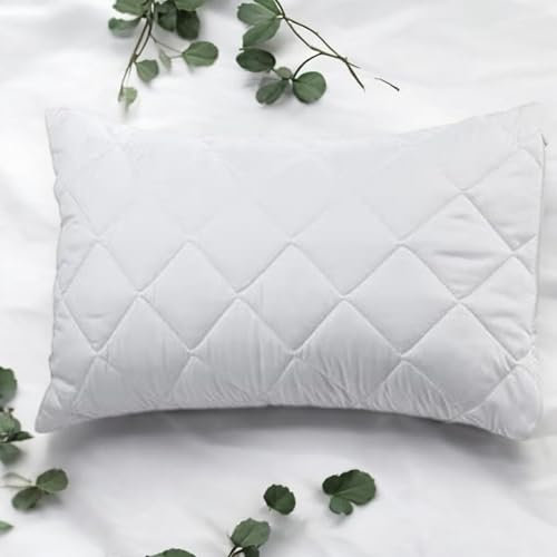 Pro Home Pillows 1 Pack Luxury Premium Quality Hotel Pillows Quilted Microfibre Cover Ultra Plush Bed Pillow Hollow Fiber Filled Anti Allergy Pillow Back & Side Sleeper Firm Pillow Pack Of 1