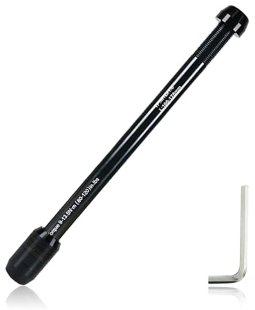 BGCCWJ Fahrradtrainer Steckachsenadapter, Aluminiumlegierung, Vorderradadapter, Nabenspieß, hochfeste Trainingsachse, verstellbare Länge, Fahrrad-Hinterradbefestigungstrainer