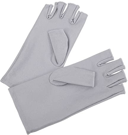 Holibanna 1paar Uv-Schutz Fingerlose Handschuhe Für Damen Atmungsaktive Outdoor-Handschuhe Zum Radfahren Für Freizeitaktivitäten Bequem Und Langlebig Halbfingerdesign Für Optimalen