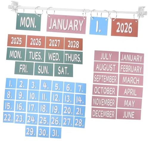 HOODANCOS 1satz Boho Kalender Für Unterricht Interaktive Wanddekoration Für Klassenzimmer Geeignet Für Vorschule Und Homeschooling Einfache Montage Und Langlebige Materialien