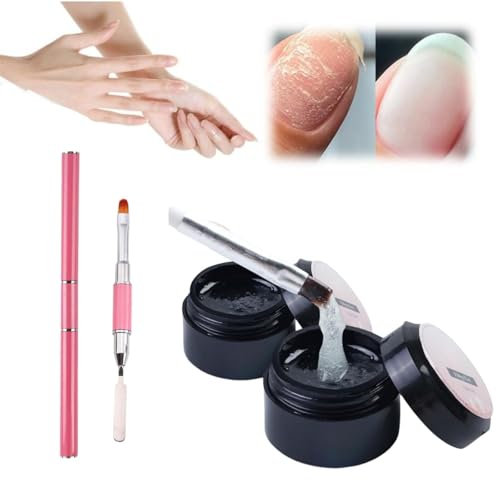 Nail Repair Protection Gel,Nail Glue Instant Cracked Nails Repair Gel,Nails Treatment Repair Gel,Repair Kit for Split Natural 𝙉𝙖𝙞𝙡, Easy and Quick Repair (2PCS)