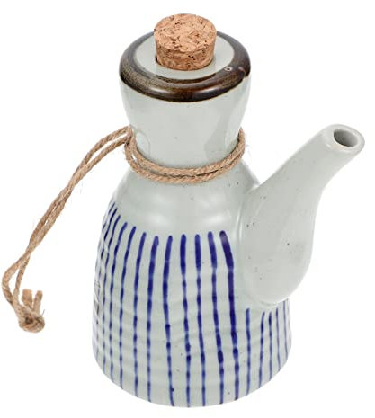 HEYDGBBZ Auto Flip Vinegar Cruet, Soy Sauce Vinegar Cruet,Oil Bottle, Grease Container Ceramic Oil Cruet Olive Oil Container Vinegar Soy Sauce Condiment Bottle Wide Mouth Bottle