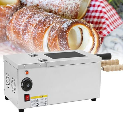 Grill à Pain électrique Avec Cheminée, Machine à Gâteau Commerciale Avec Cheminée 1500 W, Machine à Gril Pour Cornets De Glace, Gaufrier, Machine à Pain Avec Cheminée