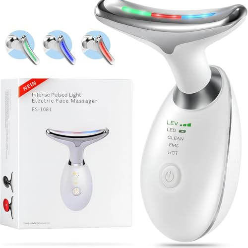 Lux Cove 𝟳-𝗶𝗻-𝟭 LED Facial Sculptor| Cosmetic Glow Touch Facial Sculptor,[7Colors&3Modes] Anti-Wrinkle Device 45°CSkinTightening Neck Lifting EMS Massage Firming Device for WomenSkincare.