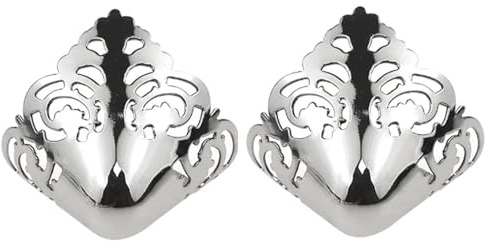 Kfwfuaee Metall-Zehenkappen für Schuhe, spitzer Schutz, Dekoration, Charm-Reparatur-Zubehör, Spitzschuhe, Zubehör, 2 Stück, Silber, 7 x 3,7 cm, Einheitsgröße