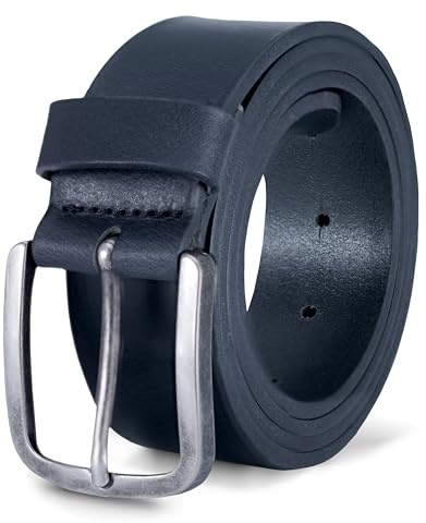 FRIEDRICH HOFFMANN Gürtel Herren - Vollledergürtel - MADE IN GERMANY - Echt-Ledergürtel - Ledergürtel schwarz, für Jeans, 4cm breit