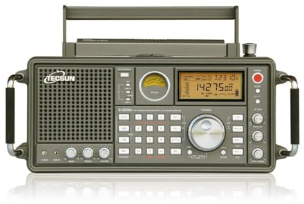 Tecsun S-2200X Receptor de Radio Profesional Multibanda SSB y Banda Aérea, Triple Conversión DSP, 9150 Memorias
