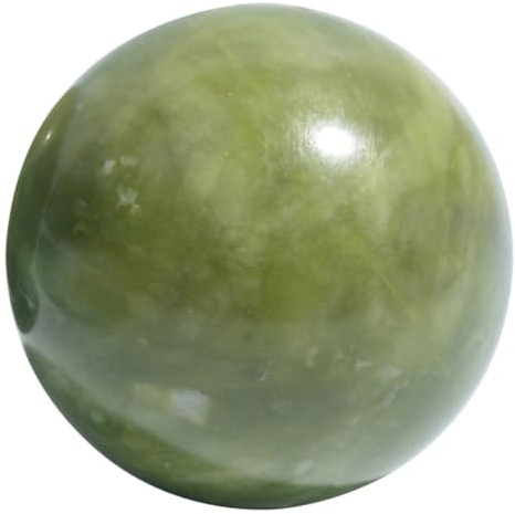 DOITOOL Palline da Massaggio Superficie Liscia e in Jade Verde per Mani per Alleviare lo Stress e i Punti di Pressione L'esercizio Manuale