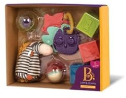 B. toys - Wee B. Pronto - Giocattolo sensoriale per Bambini - Blocchi da Costruzione, Palline - Dentini, Peluche Zebra - Giocattolo per Neonati, Bambini