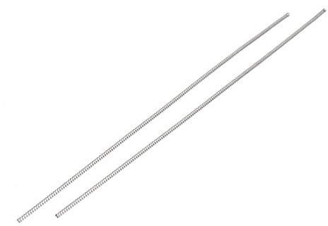 sourcing map 304 Edelstahl Druckfedern Silberton 0,5mmx3mmx305mm