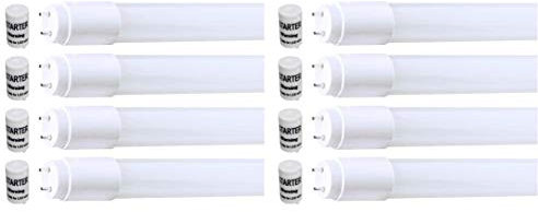 Besolis 8 x 120 cm LED Röhre T8-G13 18 Watt, 300° AUSSTRAHLUNG, 2430 LUMEN, Tageslichtweiß/Kaltweiß 6000 Kelvin, 1:1 Ersatz für 36 Watt Leuchtstoffröhren - inclusive LED Starter