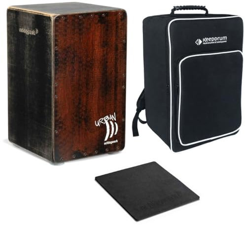 Schlagwerk CP5210 Urban OS Cajon Old Red + keepdrum Trage-Tasche