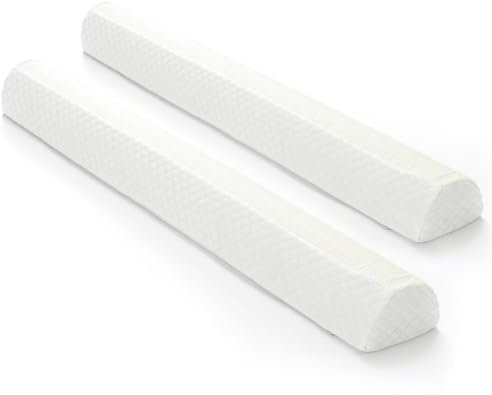 Shinnwa Bed Bumpers for Toddlers (2-Pack) Memory Foam Rail & Adults, Safety Guard Queen, King, Full Bed, Sleep Long Pillow Pads with Non-Slip Bottom Machine Washable Cover