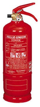 Estintore polvere ABC 2 kg (supporto da parete incluso) omologato efficacia 8A 34B