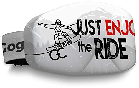 GogglesCover Ski Goggles Protective Cover, Just Enjoy the Ride Design | GogglesCover Ski Goggle Cover, Protective Sleeve, Anti-Scratch Case, Ski Goggles Accessories, Portable Cover, Ride Design