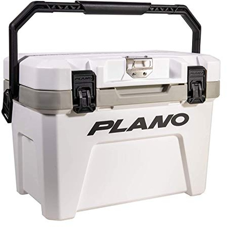PLANO FROST Kylbox - Liten 13 liter | 5 DAGARS ICE Kylbox, Picknickbox, Frys, Campingkylbox, Fiske, Svart/Vit