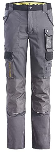 North Ways Pantalon De Travail Multipoches Cary Gris Et Noir