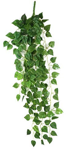 Feuille de Lierre Garland en Tissu de Soie Feuillage Plantes artificielles Hanging Vigne pour la Maison Cuisine Jardin Mur de Mariage Décor (90cm)