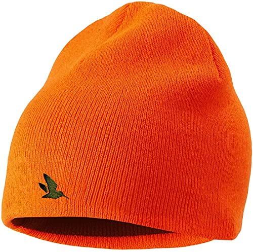 Seeland Wendbare Drückjagdmütze Signalorange - Wendemütze Jagd - Jagdmütze Orange - Warme Beanie Grün für Jäger