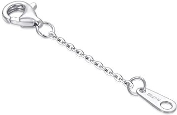 14k Real Gold 1/1.5/2/3/4 Necklace Bracelet Extender Chain, Necklace Extender Gold 14k, Durable Strong Removable Gold Chain Extender, Gold Adjustable Extension Chain for Necklace Bracelet Anklet (2inch, Style 1-White Gold)