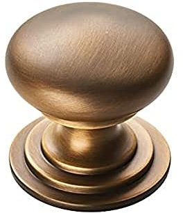Carlisle Brass Victorian Knob – 32mm Antique Brass Cupboard & Cabinet Door Knob