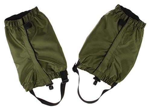Easnea Gaiters, Low Adjustable Waterproof Leggings Snow Boots Protective Covers, Ankle High, Men Women Outdoor Camping Hiking Trekking Hunting Army Green