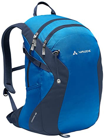 VAUDE Wanderrucksack Grimming Blau 24 l, wasserdichter Rucksack Damen & Herren, leichter Trekkingrucksack mit Rückenbelüftung, praktisches Laptopfach
