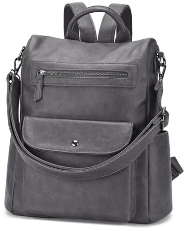 VX VONXURY Damen Rucksack,Anti-Diebstahl 2-in-1 Tragemodus veganes Leder | versteckte Reißverschlüsse, 5 Fächer, Büro, Uni, Reisen, Berufstätige, Studentinnen Elegant