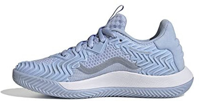 Adidas Damen Solematch Control W Clay Shoes-Low (Non Football), Blue Dawn/Matte Silver/FTWR White, 39 1/3 EU