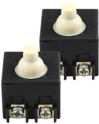 Interruttore smerigliatrice angolare, antipolvere, interruttore di alimentazione a pulsante, ricambio per utensile elettrico portatile, confezione da 2