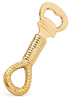 NKlaus apribottiglie marittimo nodo di corda 14cm ottone oro apribottiglie apribottiglie birra 11561