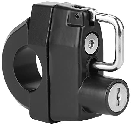 Candado para Casco de Motocicleta, Candado para Casco Antirrobo de Aleación de Zinc Universal con 2 Llaves para Scooters de Motocicletas, Soporte para Manillar de 22 Mm/0,9 Pulgadas