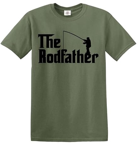 DAD Fishing Legend T-Shirt Funny Gift Fisherman Carp Angler Fishing Tackle Top (The Rodfather)
