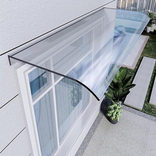Marquesina Puerta Exterior,Tejadillo De Protección 40*80 Cm Marquesina Para Puertas Y Ventanas,Toldo Cubierta De Policarbonato Transparente,Tejadillo De Patio De Jardín Exterior ( Size : W40*L100CM(15
