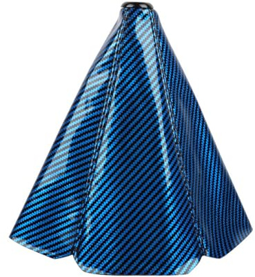 JNNJ Universal Schaltknauf Zubehör, Automotive Schalthebel Lederabdeckung, Langlebige Leder Schalthebelmanschette Schaltknaufabdeckung, Für Fahrzeuge(Karbon Blau)