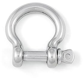 Bricoleva.it Grillo a cuore Ø 6 mm. in ferro zincato - 4 pz. - Grillo per Giunzioni Catene – Connettore per Catene Agricole, Nautiche e Industriali – Giunto Sicuro e Resistente