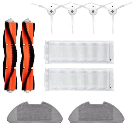 YUYUEMI Replacement Parts Accessories Kit for Xiaomi Mi Mop 2 Pro/Mop 2 Lite/MJST1S Robot Vacuum,Main Side Brush Filter Mop Pad Cleaning Tool Spare Parts for Home Floor Cleaning (Set 2)