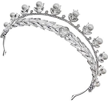 Baluue Diadema de Gemas de Imitación para Novia Joyas Cabello Adorno Cabeza de Mujer para Boda y Sesión de Fotos