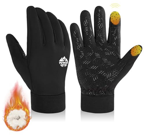 RIGWARL Winter Handschuhe Kinder Fahrradhandschuhe Kinder Wasserdicht, Touchscreen Fleece Handschuhe für Jungen Mädchen 3-15 Jahre, Anti-Rutsch Softshell Laufen Sporthandschuhe Fingerhandschuhe