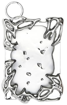 Duronge Ausweishülle mit Schlüsselring, Galvanisierter Plastik Fotokartenhalter Schutzhüllen Set, ID Kartenhalter, Silber Fotokarten Hülle, Ausweishalter zum Schutz Photocard Holder ID Card Holder