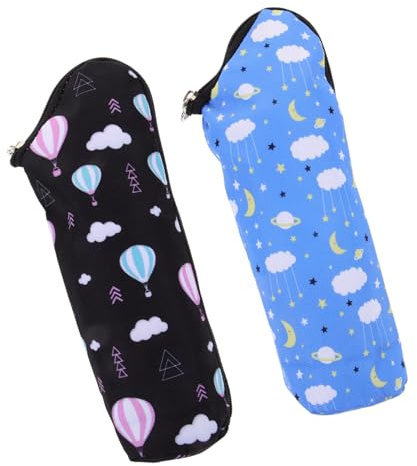 QUMIIRITY Babyflaschentasche Mit 2 Stück Mittlere Größe Isoliertaschen Aus Wärmeisolierendem Material Tragbar Für Unterwegs Passend Für Kinderwagen Und Rucksack Warmhaltend Bis 4 Stunden Blau Und Weiß