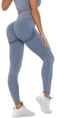 Zhiaek Legging de Sport Femme Push Up Legging Anti Cellulite Minceur Femme Plumi Taille Haute sans Couture Pantalon Sport pour Yoga et Fitness