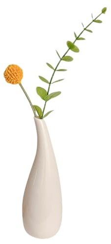 Piccolo vaso in ceramica bianca per boccioli di bocciolo, piccolo vaso di fiori vintage decorativo vaso floreale per la decorazione della casa centrotavola decorazioni per feste di nozze