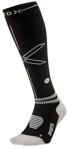 STOX Energy Socks Sportsocken Herren, Kompressionsstrümpfe Sport Socken | Kompressionssocken Klasse 2, Compression Socks Men, Fitness, Gym, Hyrox, Stützstrümpfe, Kniestrümpfe, Anti-Blasen, Nahtlos
