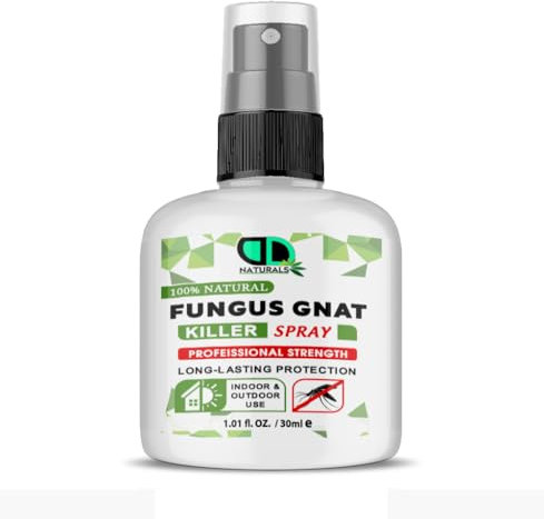 100% Natural Fungus Gnat Killer Spray, Garden & House Plant Bug Killer, Organic Effective, Fast Acting Insect Control, Ideal for Flowers, Fruits, Vegetables & Shrubs, Indoor & Outdoor Use (30ml Spray)